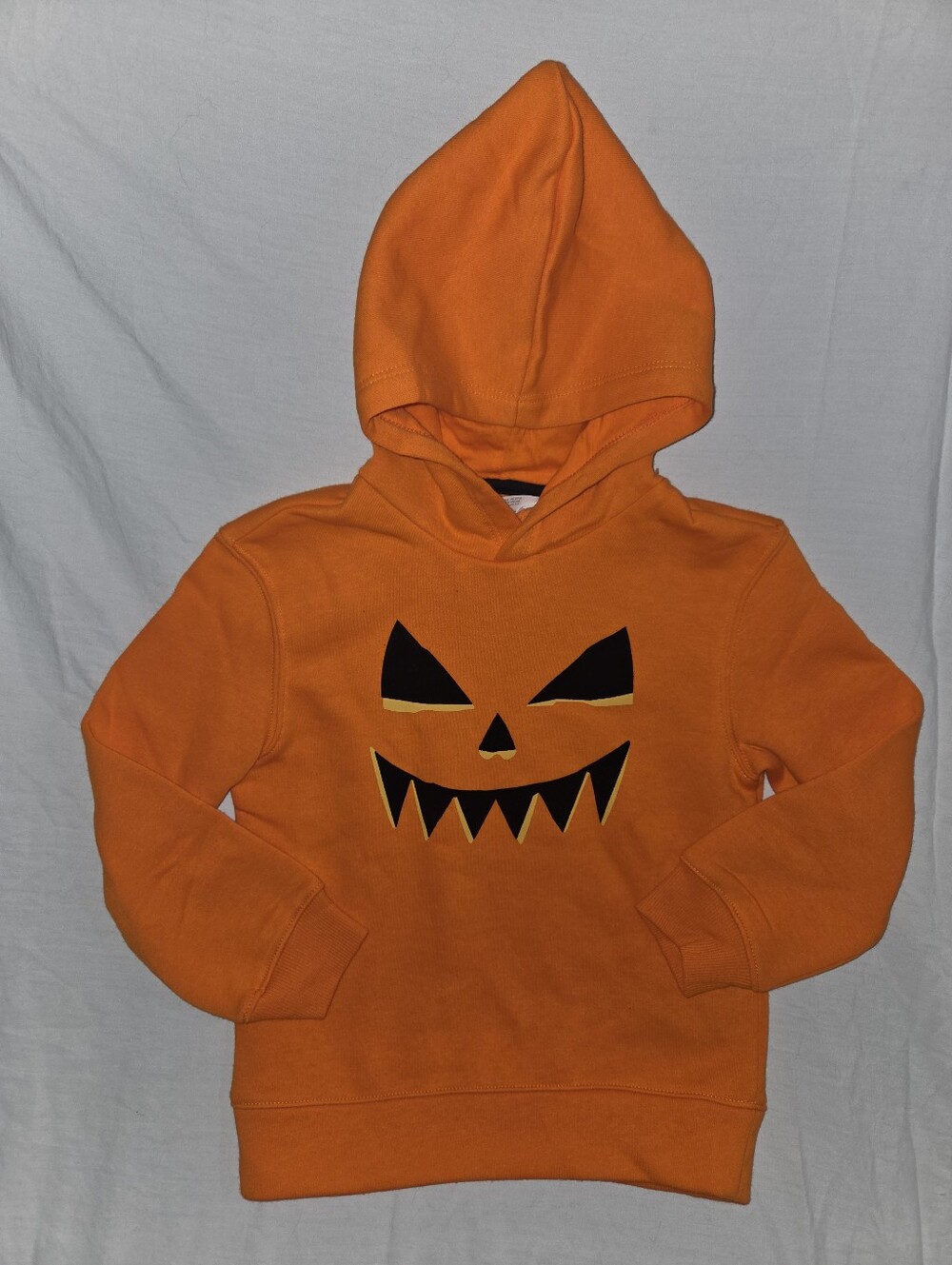 H&M Orange Kids Halloween Jack O Lantern Pullover Hoodie